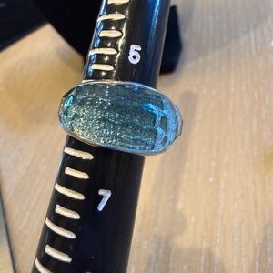 Sterling Silver and Aquamarine Designer  Ring